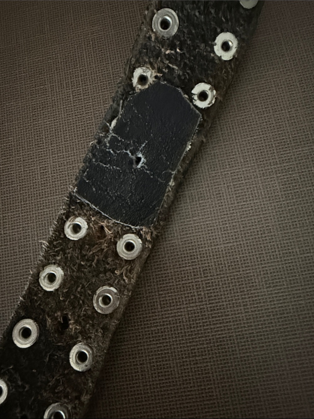 Studded biker leather belt - soft supple leather- 35” to 42” (sz L) - Picture 5 of 5